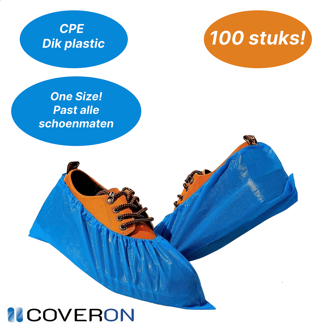 100 Stuks Stevige Schoenhoesjes 40 MU CPE in doos - Afbeelding 4